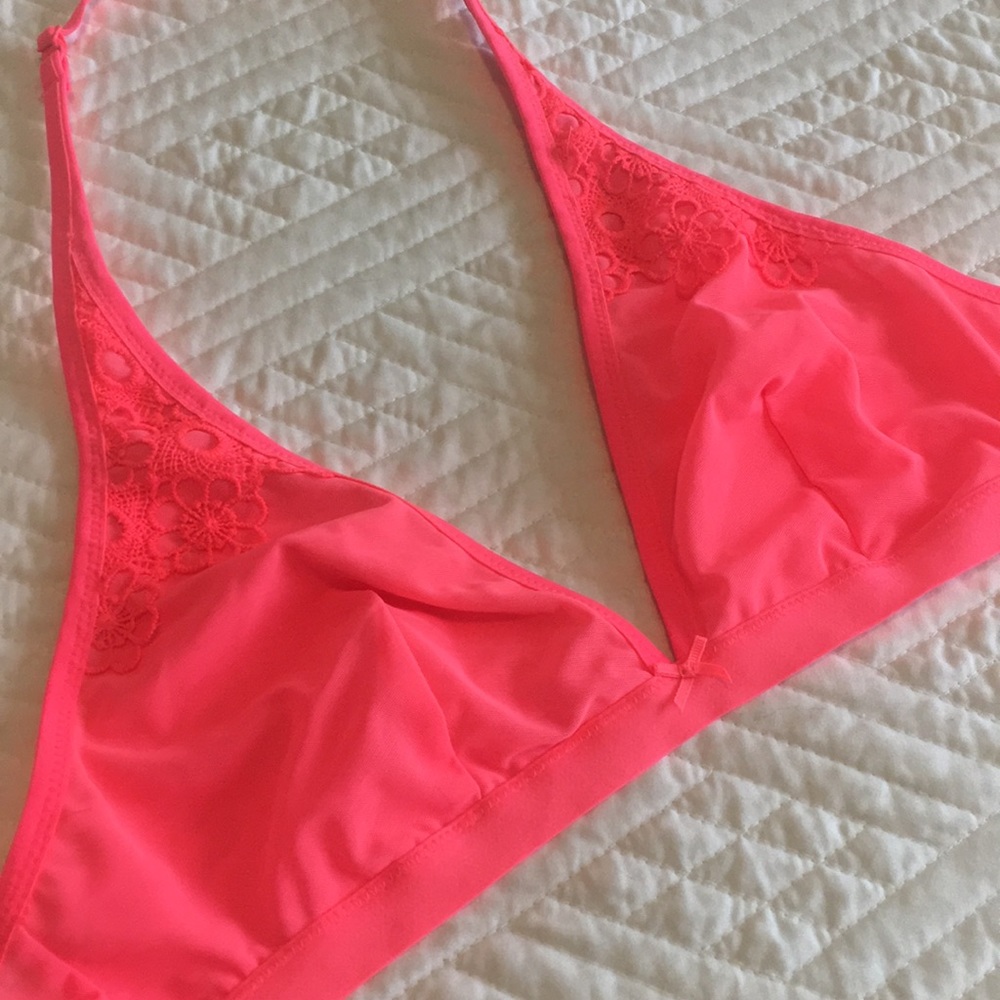 Aerie Sheer Pink Halter Top